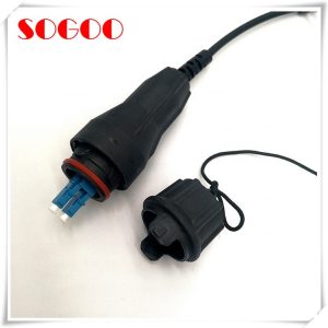 Fiber Optic Armored Patch Cable 2 Core FullAXS To LC IP 67 Waterproof Jumpers