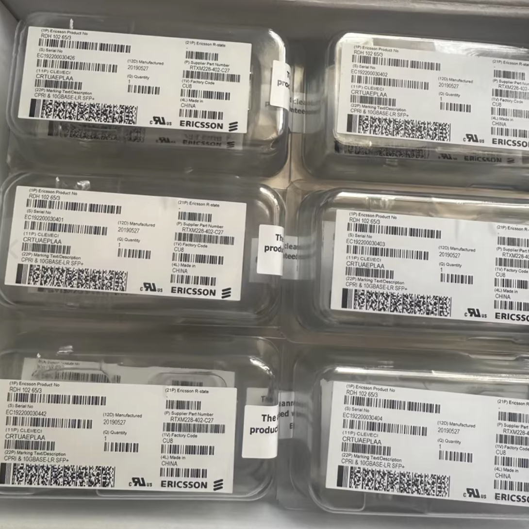 إريكسون آر دي أجهزة الإرسال والاستقبال الضوئية الأصلية من إريكسون SFPs RDH5/3 - CPRI &CPRI 10GBASE-جيجابايت-LR SFP+ Ericsson RDH 102 653 2 - Original Ericsson Optical Transceivers SFPs RDH 102 65/3 - CPRI & 10GBASE-LR SFP+